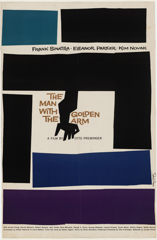 A poster for The Man with the Golden Arm