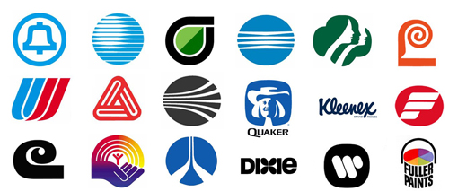 A image of logos creared by Saul Bass